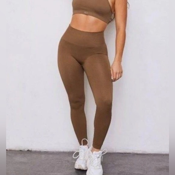Pants - Set Active Penny Brown Sculpt Flex High-Waisted Leggings